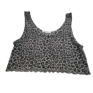 Grayson Threads Sleepwear Shirt Womens Medium Tank Top Cropped Animal Print